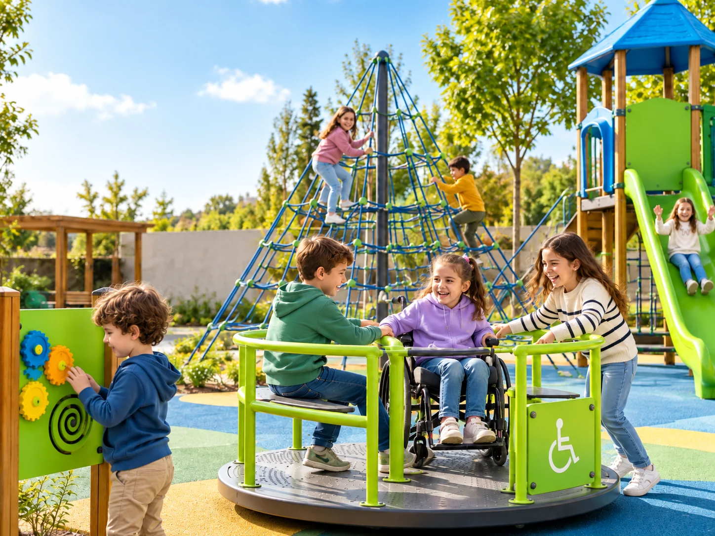 Outdoor fitness and sports area