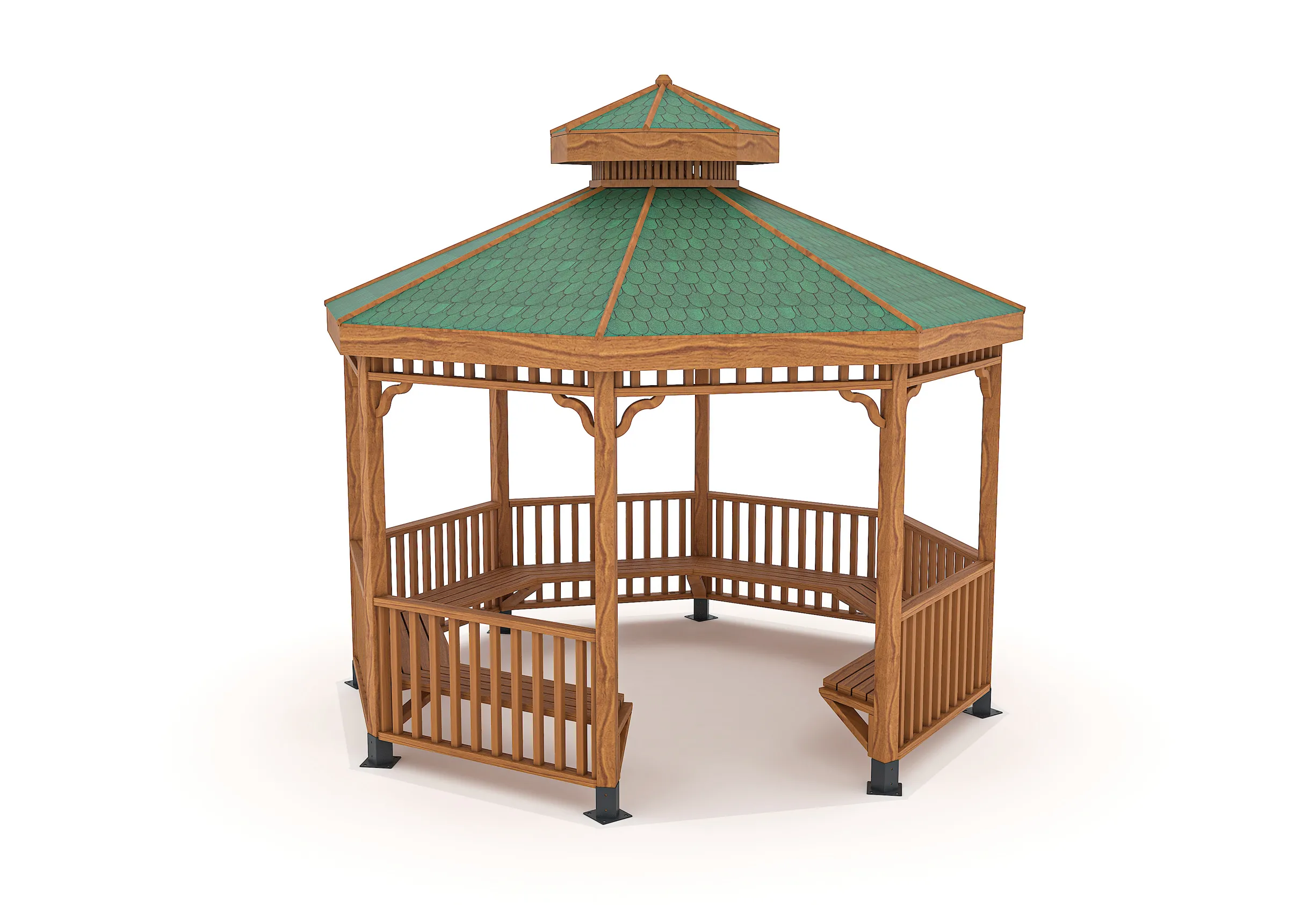 AKA003 - 3X3 OCTAGONAL WOODEN GAZEBO