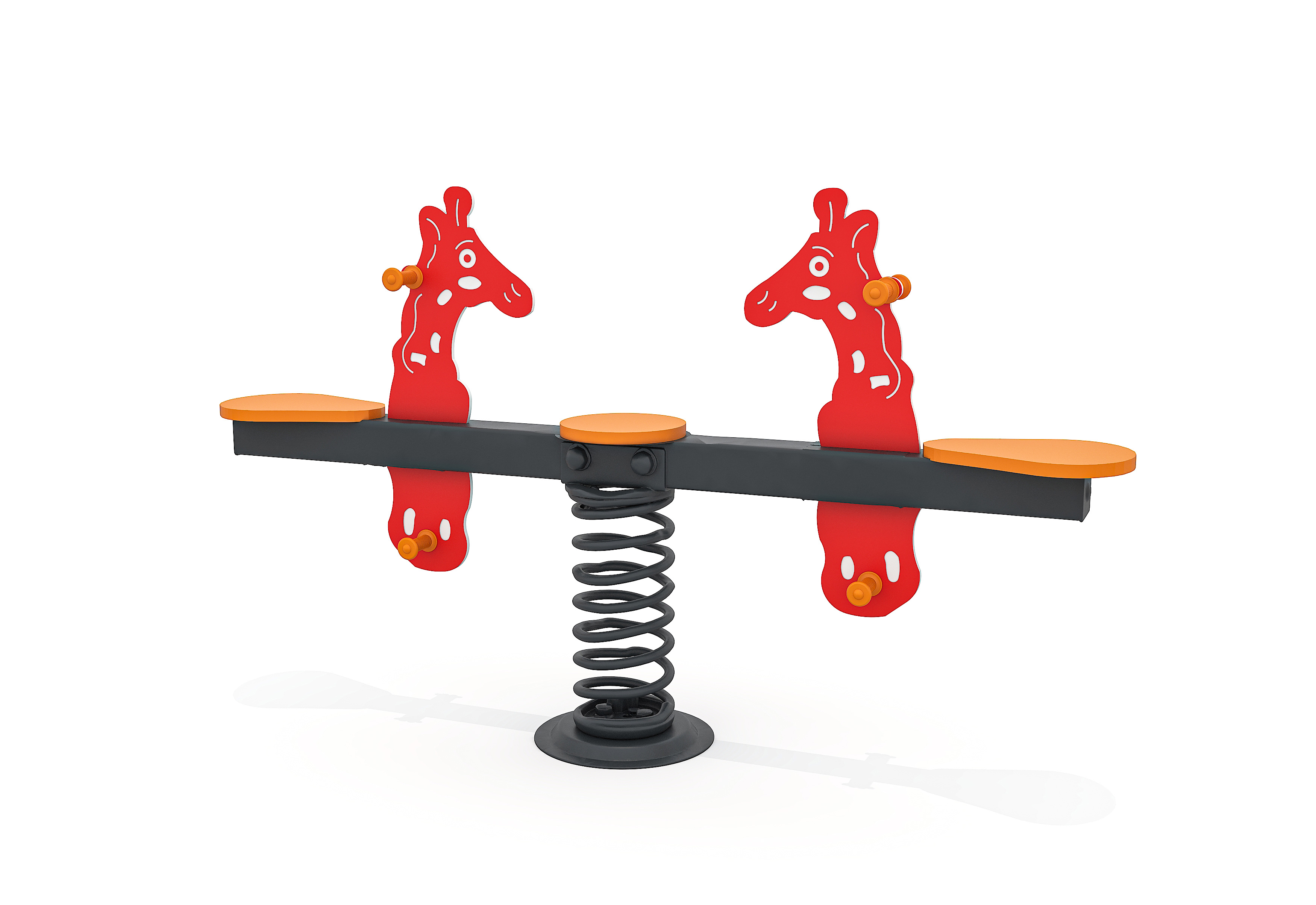 MOE253 - HDPE DOUBLE GIRAFFE SPRING RIDER