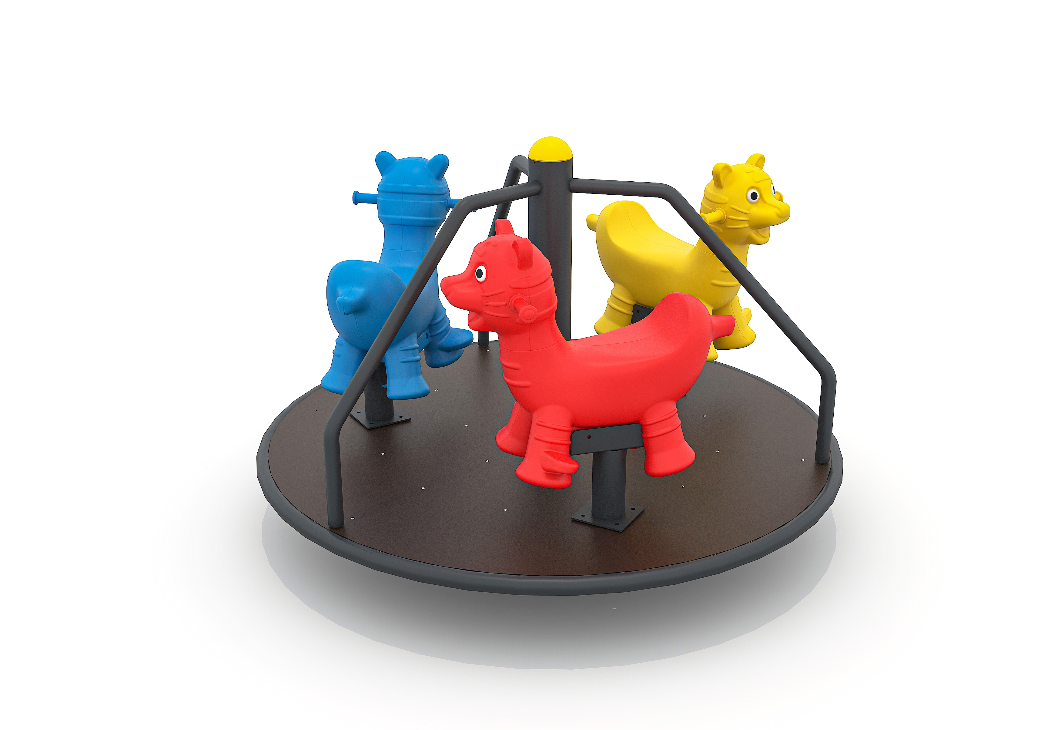 MOE304 - METAL ROUNDABOUT WITH PLASTIC FIGURES