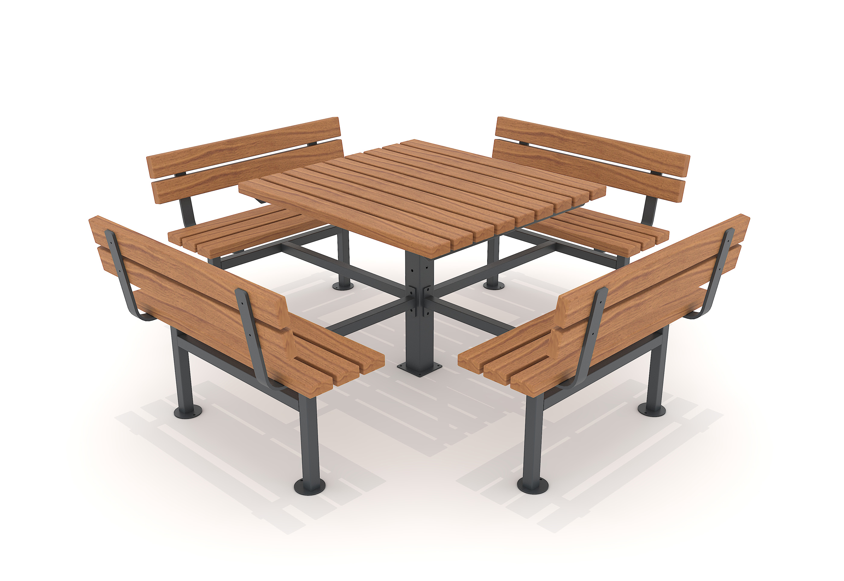MPM002 - METAL AND WOOD PICNIC TABLE