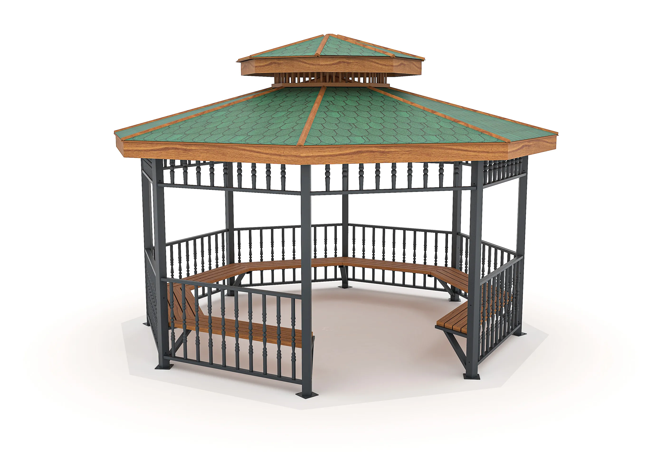 MKA003 - 4X4 OCTAGONAL METAL GAZEBO
